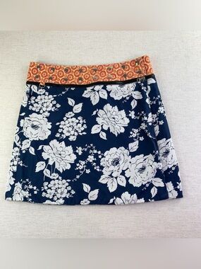 Zand Amsterdam women reversible Floral striped Wrap Skirt adjustable Waistband